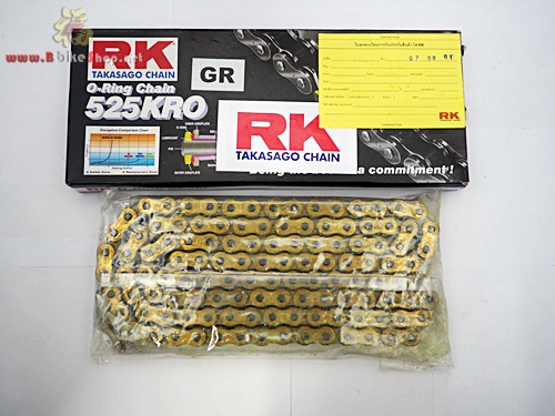 Bs4354 โซ่ RK GR525KRO-120L O-Ring ทอง